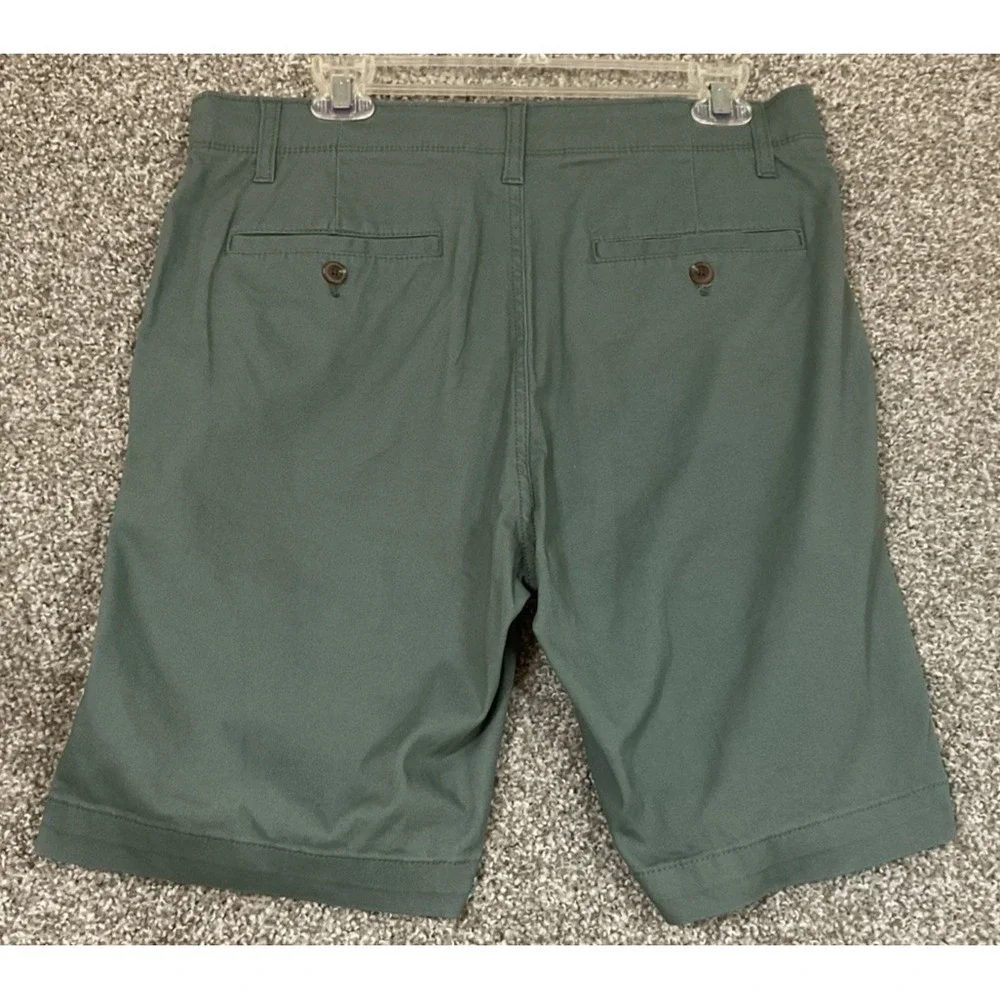 Lot of 2 Iron Co. Men's Chino Shorts Size 32 Sage Green Slate Blue Flat Front
